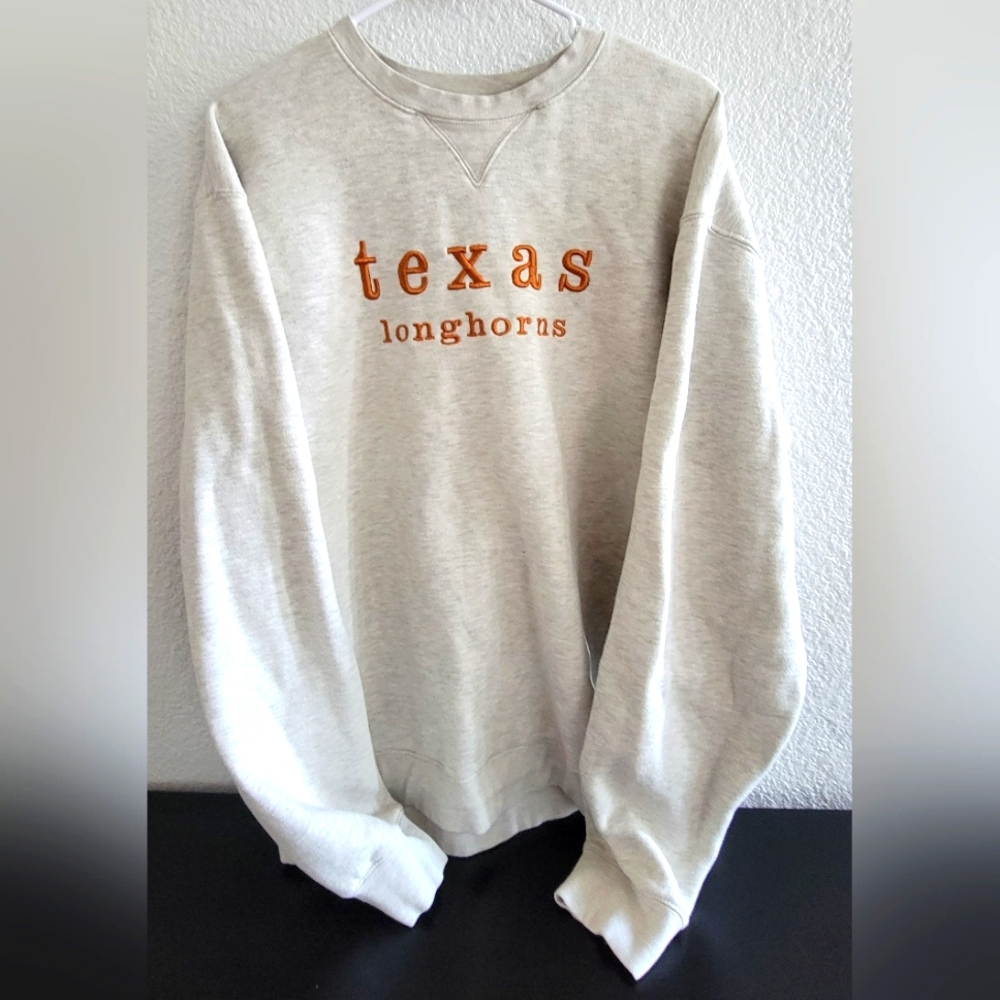 90s Vintage Logo Athletic Texas Longhorns Embroidered Sweatshirt XXL